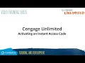 Cengage Unlimited Activating an Instant Access Code