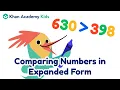 Comparing Numbers in Expanded Form Place Value for Kids Khan Academy Kids