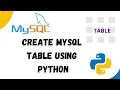 How to create a MySQL table using Python Malayalam