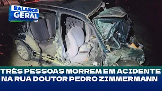 SC-108: três pessoas morrem em acidente na rua Doutor Pedro Zimmermann