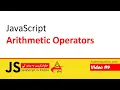 09 Arithmetic Operators in JavaScript JavaScript JavaScript in Pashto