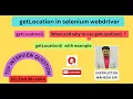 getlocation in selenium webdriver getlocation command in webdriver getlocation methods