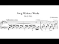 Felix Mendelssohn - Song Without Words, Op.19, No.1 [Yunchan Lim]