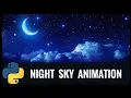 Good night animation with python