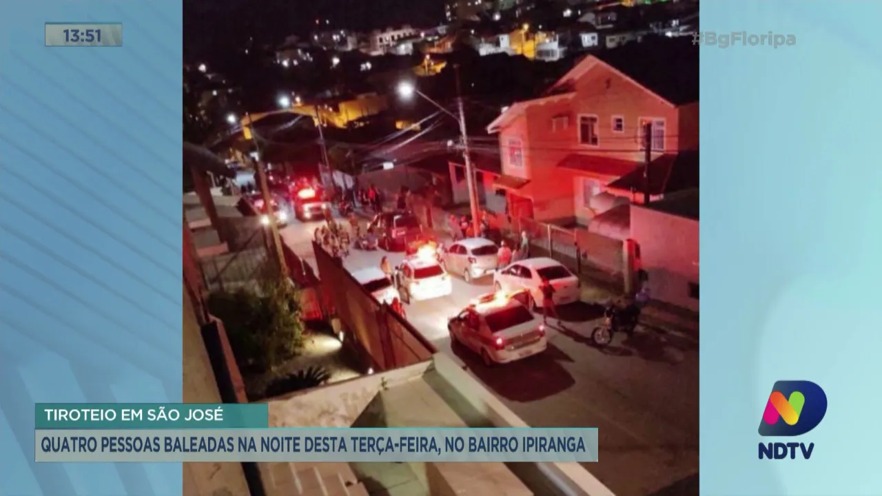 Tiroteio em São José: quatro pessoas foram baleadas