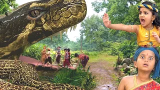 मित्रो ठहर जाओ | ये कोई गुफा नहीं देखने में तो मायावी नाग है | Krishna Leela