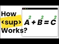 Superscript in HTML Markup Math Expressions With superscript Element