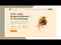 Professional Restaurant Landing Page Burger Delivery Website HTML CSS And JS
