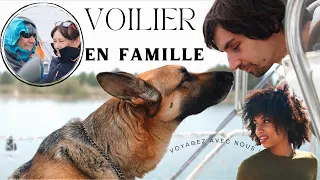 Voilier en famille et avec 2 chiens #voilier coraille