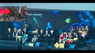 idols reaction to ateez performance at hma 2024