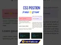 CSS Position Fixed Vs Sticky Css Basic Html MrNakxa