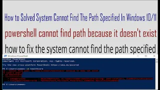 Powershell Cannot Find Path Because It Doesn T Exist 