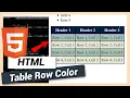 Alternate Table Row Color Odd or Even HTML and CSS Tutorial