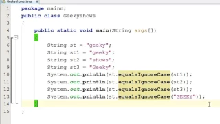255 equalsIgnoreCase Method in Java Programming Hindi