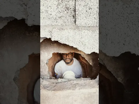 DEBAIXO DA CASA PARTE 2 #obra #reforma #construção #pedreiro #engenharia #bombeiro Hidraulico