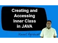 Creating and Accessing Inner Class in JAVA Hindi