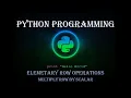 Python Programming Elementary row operations Scalar multiple of a row