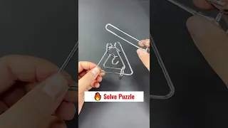 Hanayama Triangle Metal Wire Puzzle Solved Extreme magic unlock