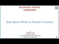 U5 S4 State Space Model to Transfer Function