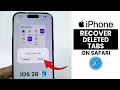 Lagu [iOS 26] How to Recover Closed Safari Tabs on iPhone - Reopen Closed Tabs