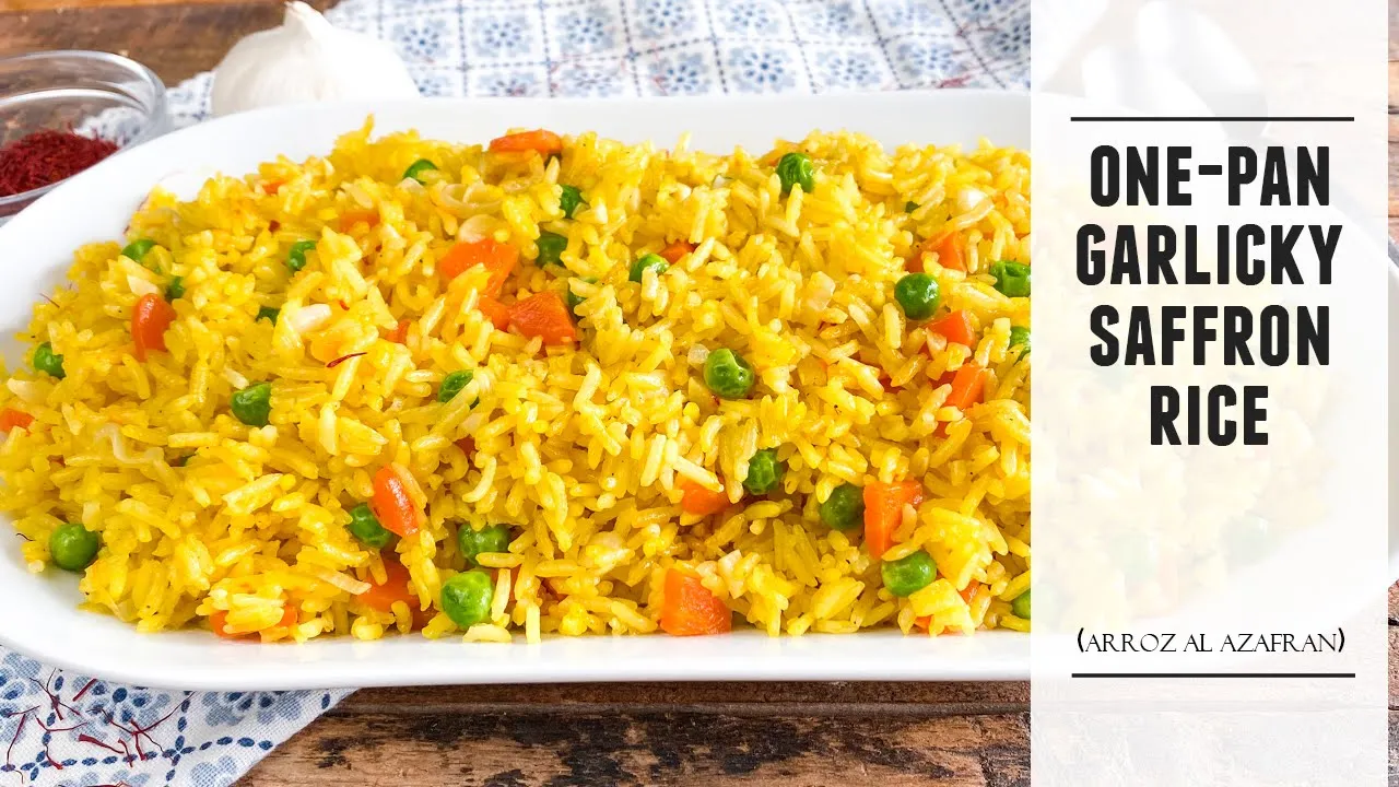 Quick & Easy Garlicky Saffron Rice   30 Minute ONE-PAN Recipe