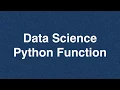 34 Data Science Python Function Online Training Download app from below link