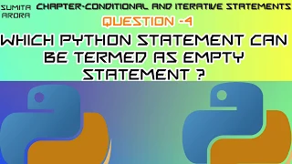 Which Python statement can be termed as empty statement Python statement as empty statement