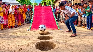 😱 Crazy Village Football Challenge! ⚽🔥 | Can He Sink the Ball?