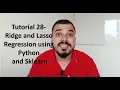 Tutorial 28 - Ridge and Lasso Regression using Python and Sklearn