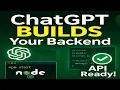 Build a Backend API with ChatGPT Node js Express for MERN Stack App