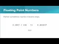 Intro Python - Floating Point Numbers