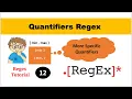 Quantifiers Regex Regex Tutorial Part - 12