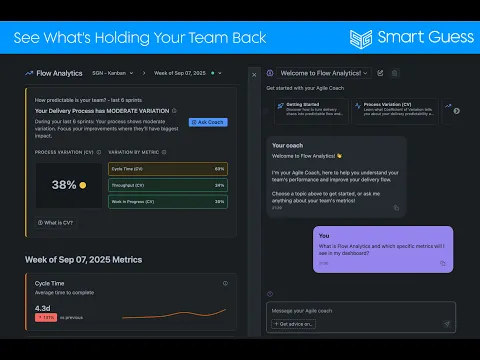watch Smart Guess: Flow Metrics & AI Insights for Jira video