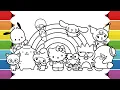 Sanrio Characters Coloring Pages Hello Kitty Kuromi My Melody Pompompurin Cinnamoroll Keroppi