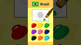Color the Country of Brazil Fun Art for Kids
