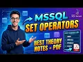 Set Operators in SQL Server UNION UNION ALL INTERSECT EXCEPT