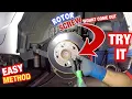 Easy way to remove stuck Rotor screws NO SPECIAL TOOL REQUIRED