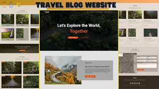 Build a Responsive Travel website using html css and js Animation