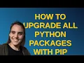 How to upgrade all Python packages with pip