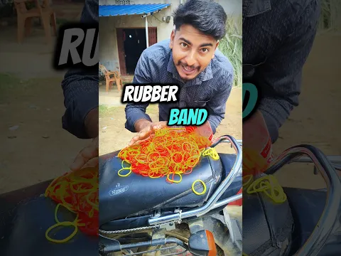 Rubber band vs Bike #experiment #rubberband #mrgarhwaexperiment