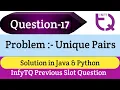 InfyTQ Previous Slot Question 17 Unique Pair whose digit sum is same Intellective Tech