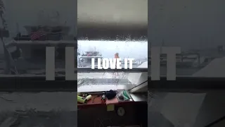 Scrub-a-dub-dub! #boat #travel #gosailing #rain #deckcleaning #scrub