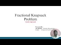 251FB04003 Fractional knapsack Problem Greedy Method DAA