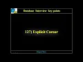 DB127 SQL - Explicit Cursor