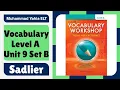 Sadlier Vocabulary Level A Unit 9 Set B