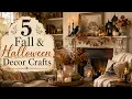 5 Fall Halloween Decor Crafts Using Moulds Stencils Transfers More