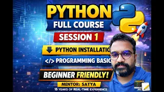 Python for Beginners 2026 Session 1 Installation First Program