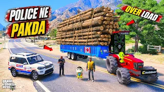 Franklin & Shinchan Ki Over Load John Deer Tractor Trolly Ko Police Walo Ne Pakda in GTA 5