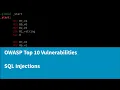 An Introduction to OWASP Top 10 Vulnerabilities - SQL Injections