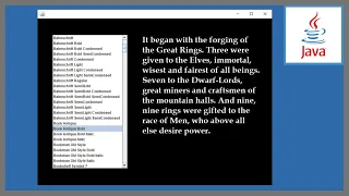 How to Create a List with All Available Fonts - Java Extra 20